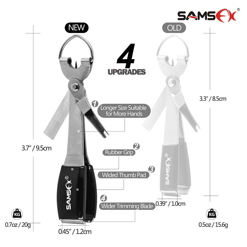 SAMSFX Fishing Quick Knot Tying Tool 3.7" Large Size 4 in 1 Mono Line Clipper with Zinger Retractor Combo - Image 3